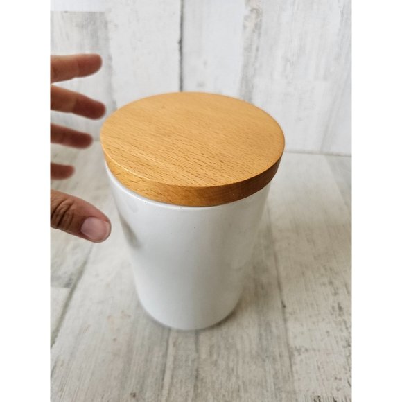 Portmerion white wigtail birds of Britain England canister RARE vintage - Picture 5 of 8